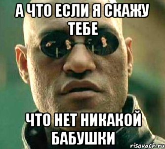 а что если я скажу тебе что нет никакой бабушки, Мем  а что если я скажу тебе