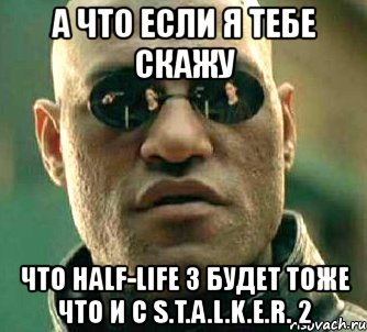 а что если я тебе скажу что half-life 3 будет тоже что и с s.t.a.l.k.e.r. 2, Мем  а что если я скажу тебе