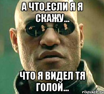 а что,если я я скажу... что я видел тя голой..., Мем  а что если я скажу тебе