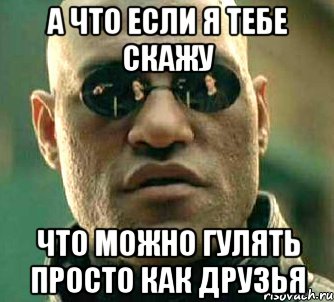 а что если я тебе скажу что можно гулять просто как друзья, Мем  а что если я скажу тебе