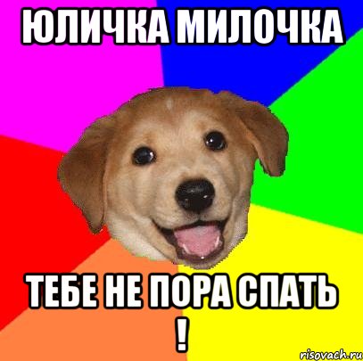 юличка милочка тебе не пора спать !, Мем Advice Dog