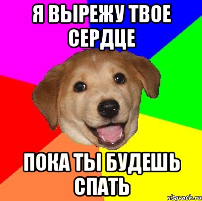 я вырежу твое сердце пока ты будешь спать, Мем Advice Dog