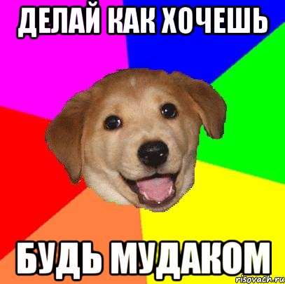 делай как хочешь будь мудаком, Мем Advice Dog