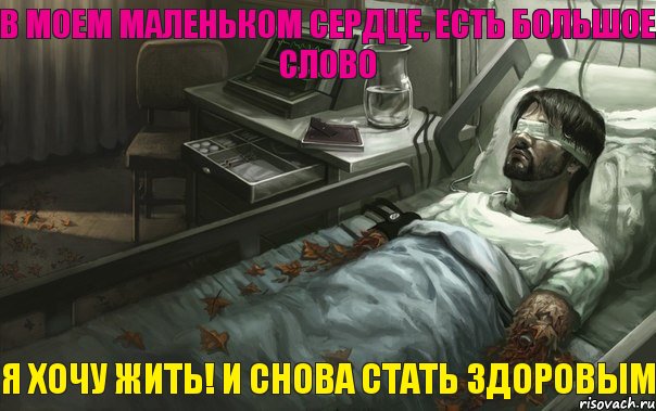 В моем маленьком сердце, есть большое слово Я хочу жить! и снова стать здоровым, Комикс асссаи