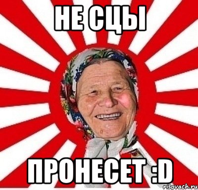 не сцы пронесеt :d, Мем  бабуля