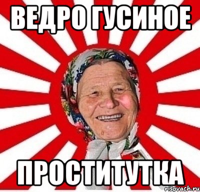 ведро гусиное проститутка, Мем  бабуля