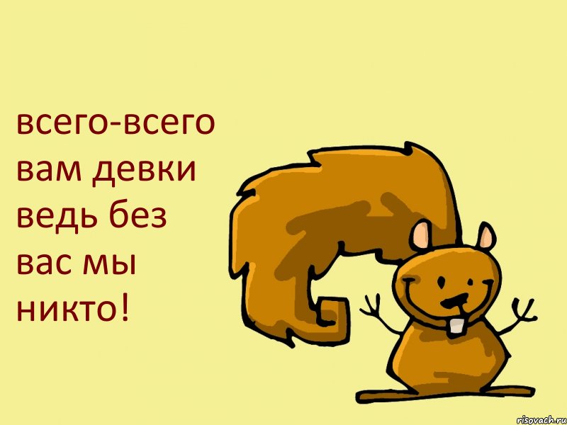 всего-всего вам девки ведь без вас мы никто!, Комикс  белка