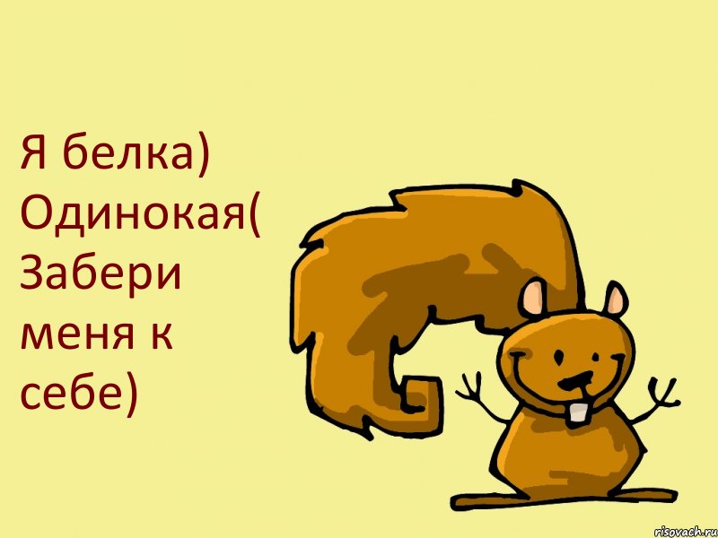 Я белка) Одинокая( Забери меня к себе), Комикс  белка