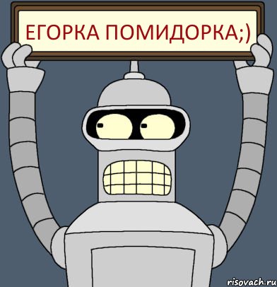 Егорка помидорка;), Комикс Бендер с плакатом
