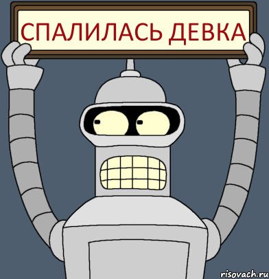Спалилась девка, Комикс Бендер с плакатом