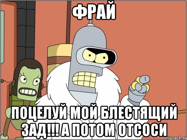 фрай поцелуй мой блестящий зад!!! а потом отсоси, Мем Бендер