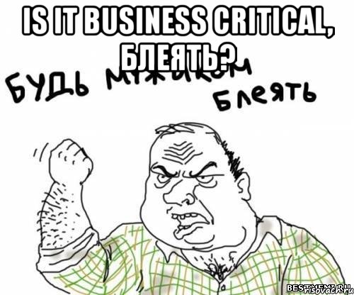 is it business critical, блеять? , Мем блять