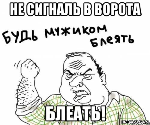 не сигналь в ворота блеать!, Мем блять