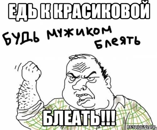 едь к красиковой блеать!!!, Мем блять