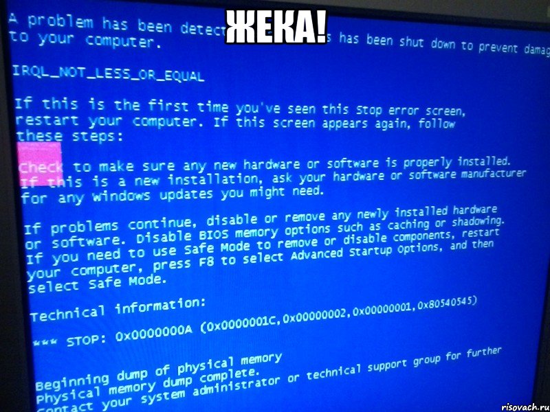 жека! , Мем BSOD