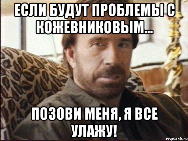 если будут проблемы с кожевниковым... позови меня, я все улажу!
