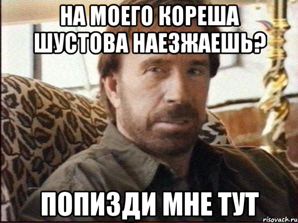 на моего кореша шустова наезжаешь? попизди мне тут