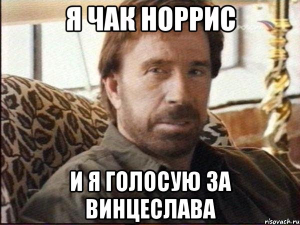 я чак норрис и я голосую за винцеслава