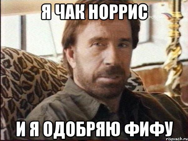 я чак норрис и я одобряю фифу, Мем чак норрис