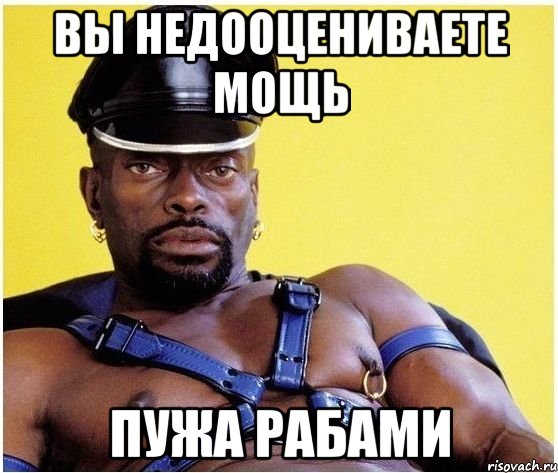 вы недооцениваете мощь пужа рабами, Мем Черный властелин