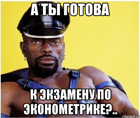 а ты готова к экзамену по эконометрике?.., Мем Черный властелин
