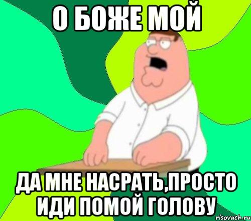 о боже мой да мне насрать,просто иди помой голову, Мем  Да всем насрать (Гриффин)