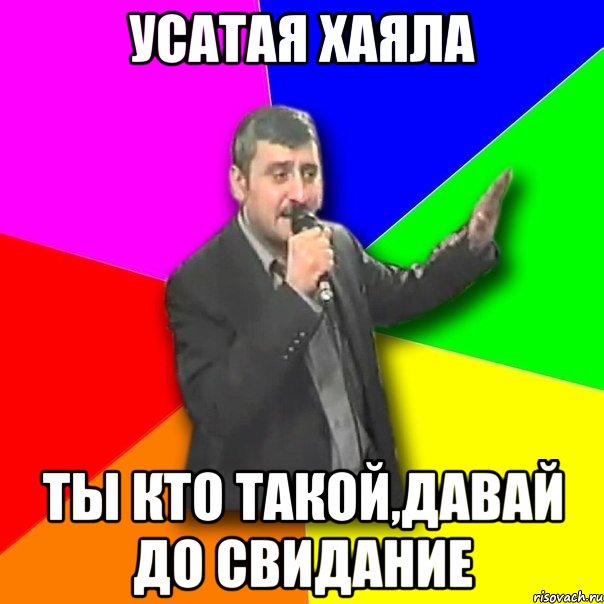 усатая хаяла ты кто такой,давай до свидание, Мем Давай досвидания