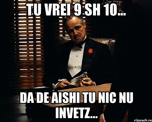 tu vrei 9 sh 10... da de aishi tu nic nu invetz..., Мем Дон Вито Корлеоне