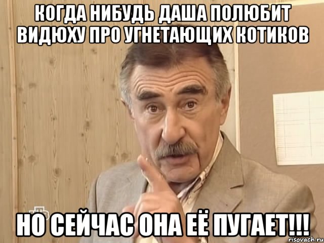 когда нибудь даша полюбит видюху про угнетающих котиков но сейчас она её пугает!!!, Мем Каневский (Но это уже совсем другая история)