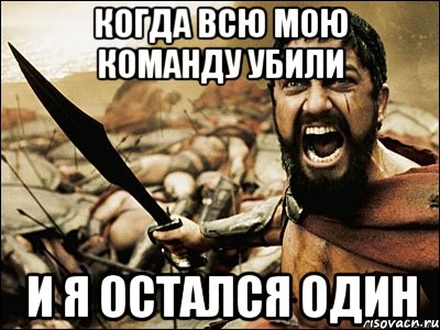 когда всю мою команду убили и я остался один, Мем Это Спарта