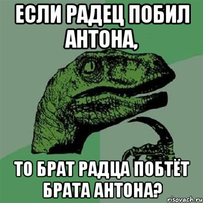 если радец побил антона, то брат радца побтёт брата антона?, Мем Филосораптор