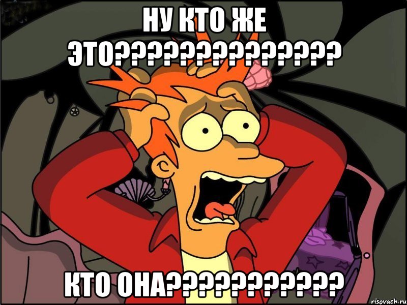 ну кто же это??? кто она???, Мем Фрай в панике