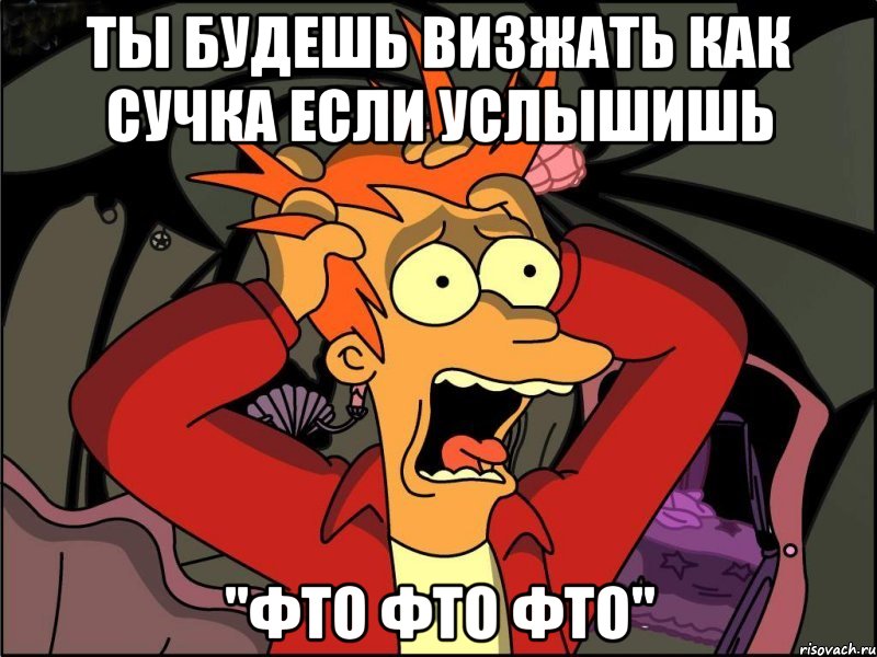 ты будешь визжать как сучка если услышишь "фто фто фто", Мем Фрай в панике