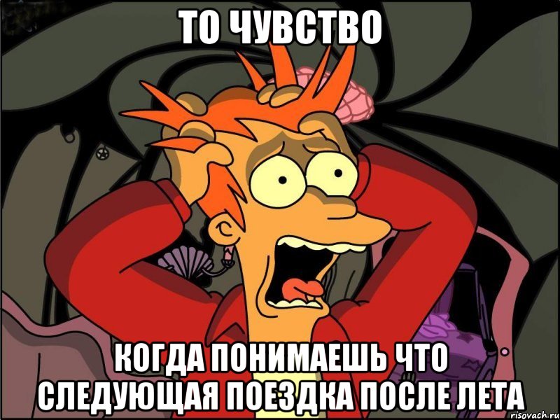 то чувство когда понимаешь что следующая поездка после лета, Мем Фрай в панике