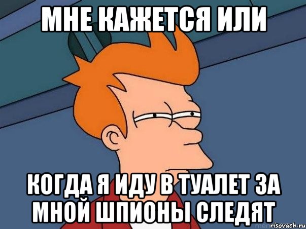 мне кажется или когда я иду в туалет за мной шпионы следят, Мем  Фрай (мне кажется или)