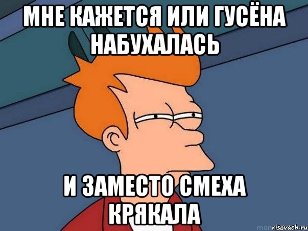 мне кажется или гусёна набухалась и заместо смеха крякала, Мем  Фрай (мне кажется или)