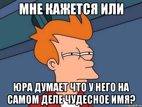 мне кажется или юра думает что у него на самом деле чудесное имя?, Мем  Фрай (мне кажется или)