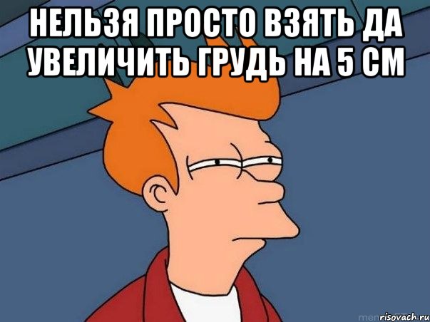 нельзя просто взять да увеличить грудь на 5 см , Мем  Фрай (мне кажется или)