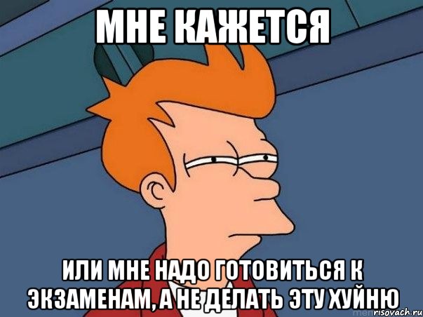 мне кажется или мне надо готовиться к экзаменам, а не делать эту хуйню, Мем  Фрай (мне кажется или)