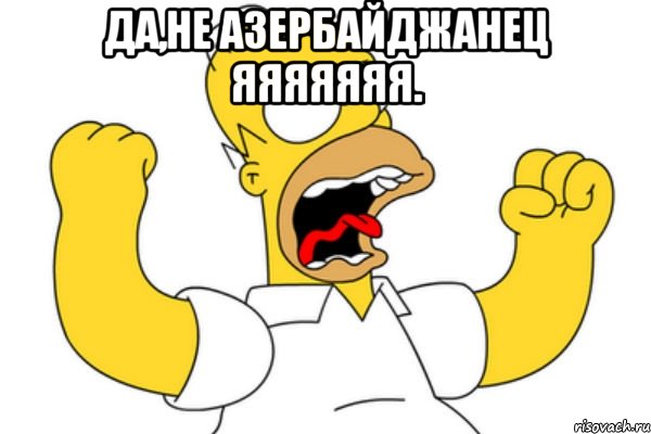 да,не азербайджанец яяяяяяя. , Мем Разъяренный Гомер