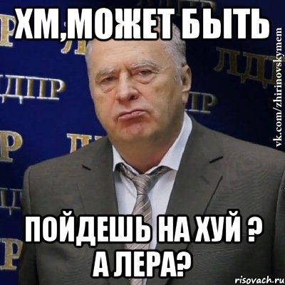 хм,может быть пойдешь на хуй ? а лера?, Мем Хватит это терпеть (Жириновский)