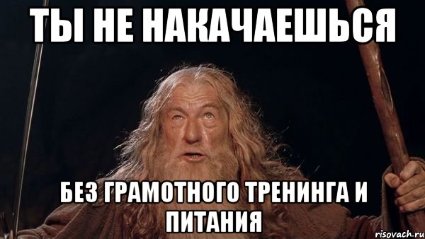 ты не накачаешься без грамотного тренинга и питания, Мем Хватит