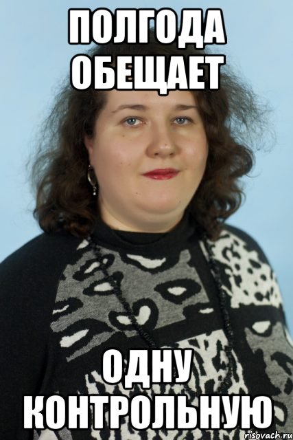 полгода обещает одну контрольную, Мем история