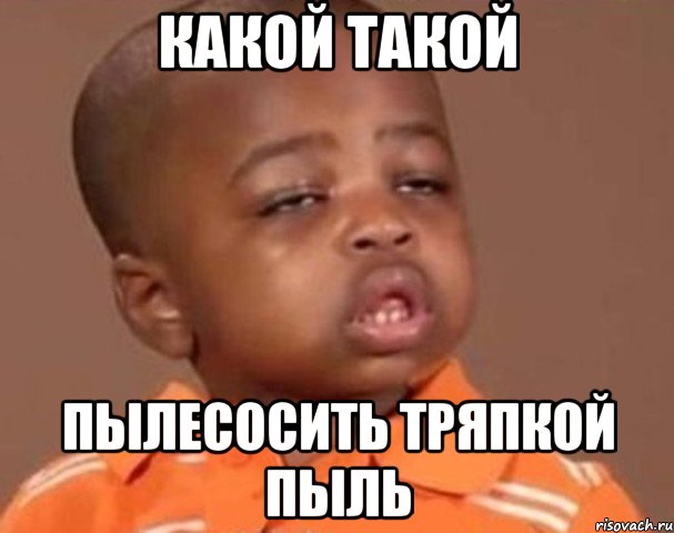 какой такой пылесосить тряпкой пыль, Мем  Какой пацан (негритенок)