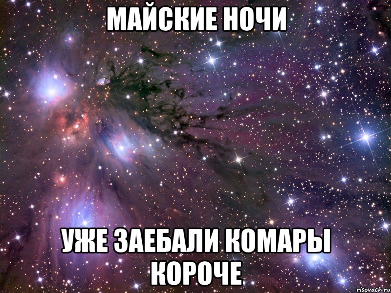майские ночи уже заебали комары короче, Мем Космос