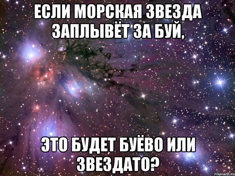 если морская звезда заплывёт за буй, это будет буёво или звездато?, Мем Космос