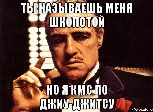 ты называешь меня школотой но я кмс по джиу-джитсу, Мем крестный отец