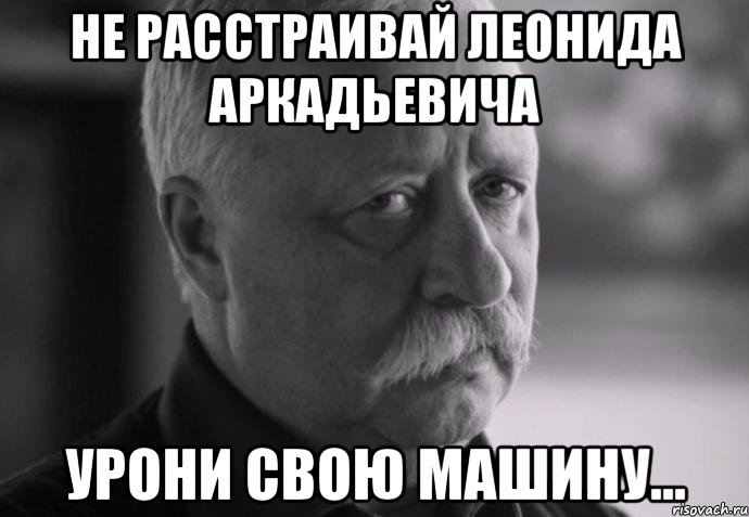 не расстраивай леонида аркадьевича урони свою машину..., Мем Не расстраивай Леонида Аркадьевича