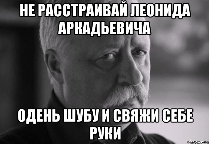 не расстраивай леонида аркадьевича одень шубу и свяжи себе руки, Мем Не расстраивай Леонида Аркадьевича