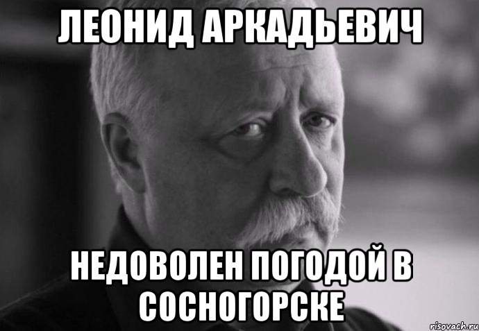 леонид аркадьевич недоволен погодой в сосногорске, Мем Не расстраивай Леонида Аркадьевича